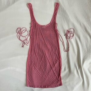 For Love and Lemons Sheer Rhinestone Mini Dress